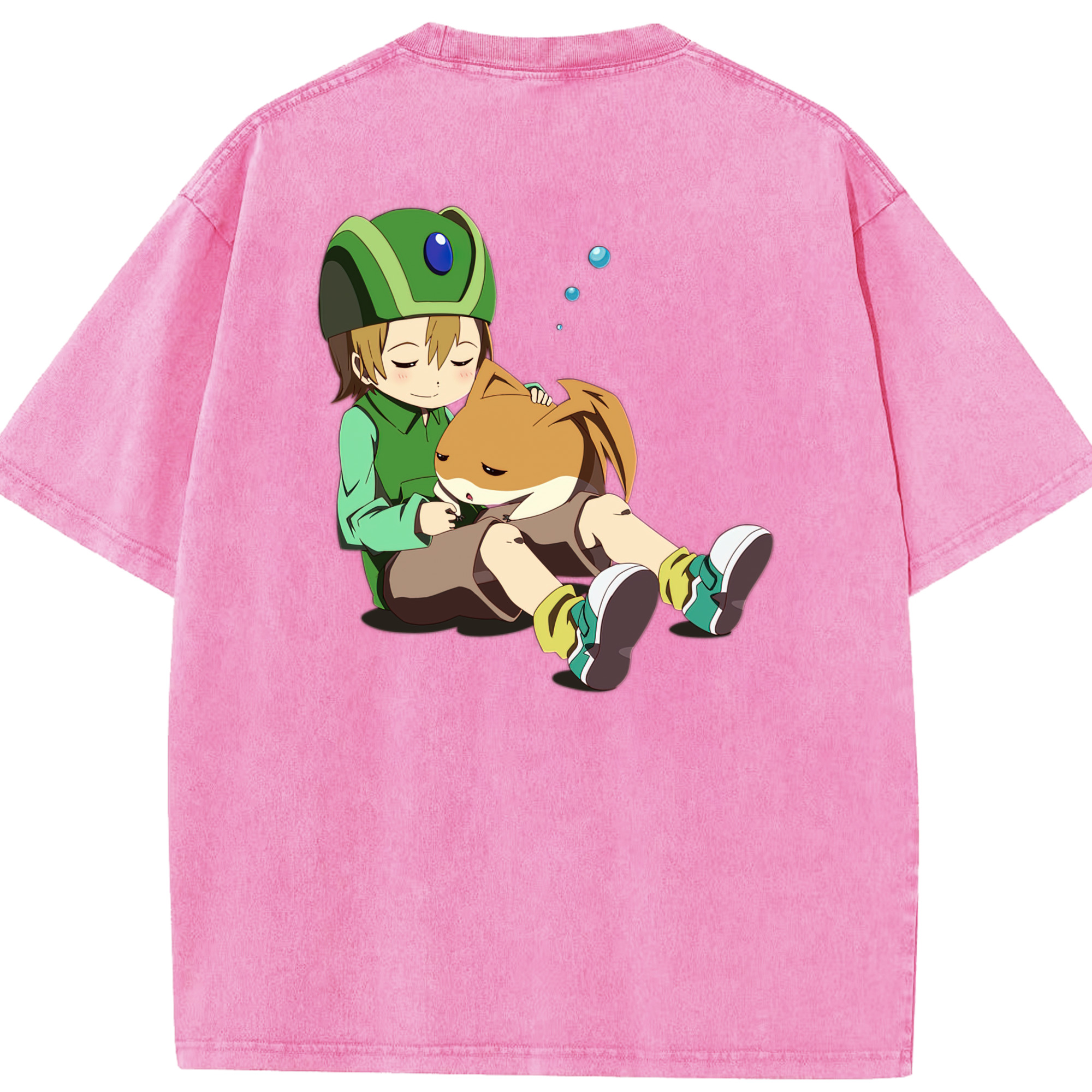 （画像用） Digimon デジタルモンスター/デジモン 綿100% ヴィンテージ風 半袖Tシャツ（背面プリント）